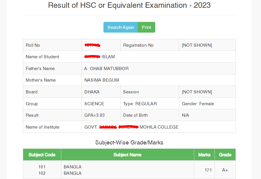 HSC Exam Result 2023 link All Education Board Results Bangladesh